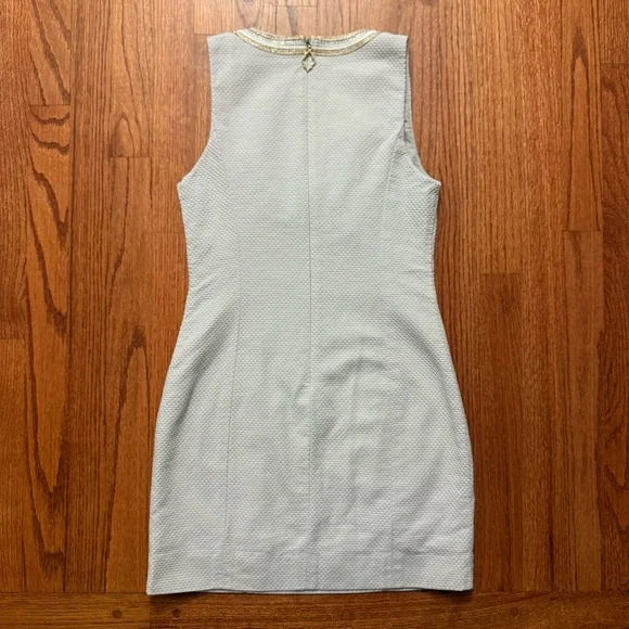 Lilly Pulitzer Mila shift dress in seaside grey with metallic embroidery size 00 - Picture 10 of 16